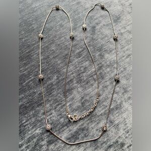 Brighton layering necklace with sparkly clear gems